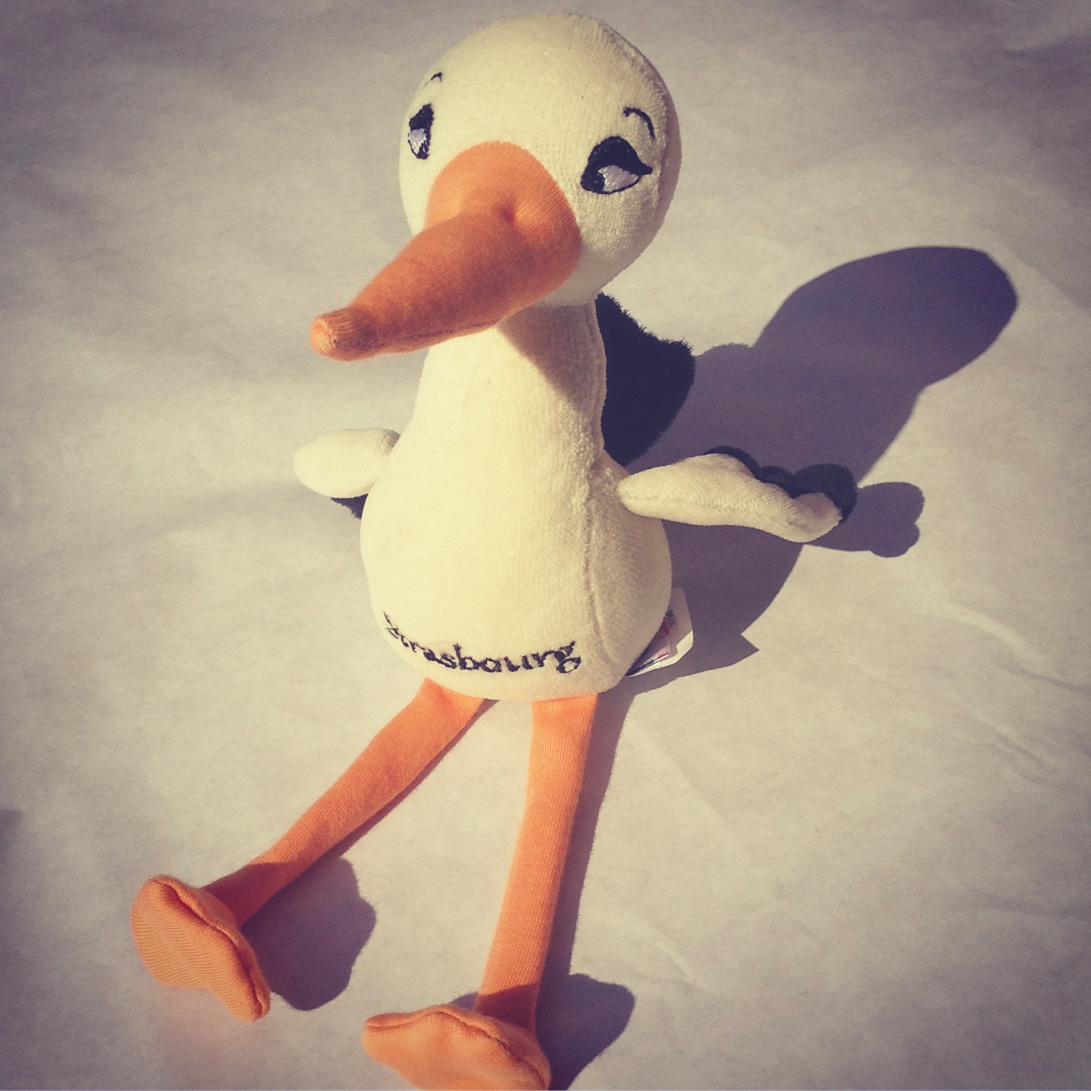 Doudou bio cigogne Alexia Naumovic